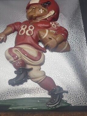 Homco Football Player Metal Wall Art 1976 USA